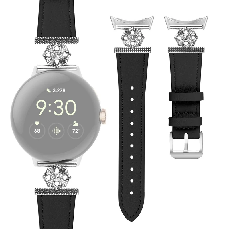 Unglaublich Angenehm Google Pixel Watch 2 Echtes Leder Und Metall Armband
