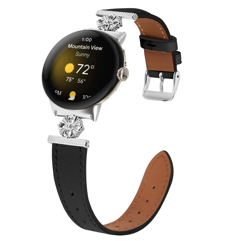 Unglaublich Angenehm Google Pixel Watch 2 Echtes Leder Und Metall Armband