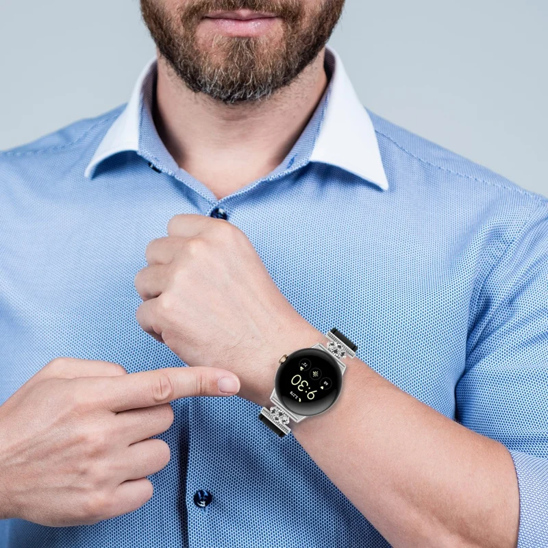Unglaublich Angenehm Google Pixel Watch 2 Echtes Leder Und Metall Armband