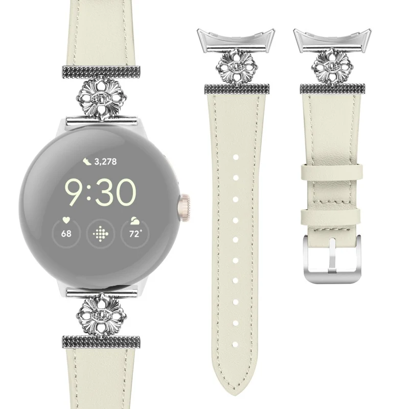 Unglaublich Angenehm Google Pixel Watch 2 Echtes Leder Und Metall Armband
