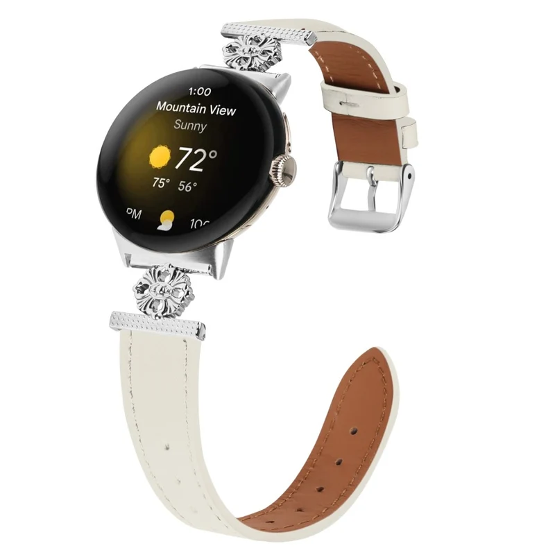 Unglaublich Angenehm Google Pixel Watch 2 Echtes Leder Und Metall Armband