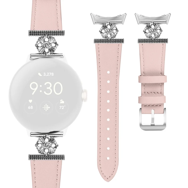 Unglaublich Angenehm Google Pixel Watch 2 Echtes Leder Und Metall Armband