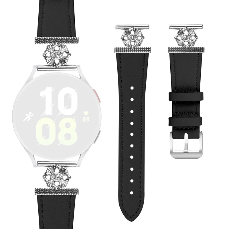 Super Stylisch Garmin Vivoactive 5 Echtes Leder Und Metall Armband