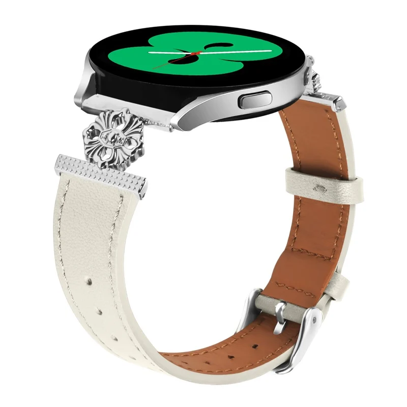 Super Stylisch Garmin Vivoactive 5 Echtes Leder Und Metall Armband