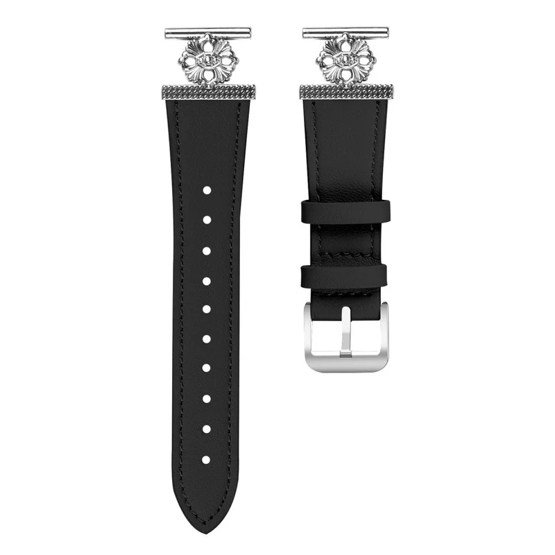 Unglaublich Robust Garmin Forerunner 55 / Garmin Venu Echtes Leder Und Metall Armband