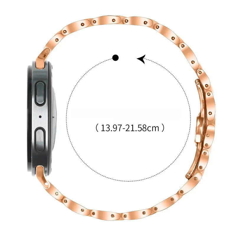 Samsung Galaxy Watch 8 - 40mm Slimfit Stahlarmband (Roségold)