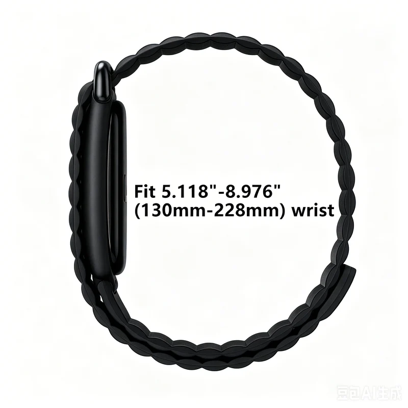 Fitbit Air Magnetisches Silikonarmband (Schwarz)