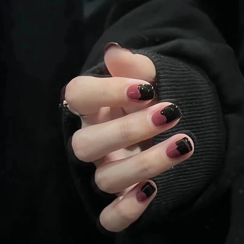 Künstlerisches Dual-Tone Press-On Nagel Set