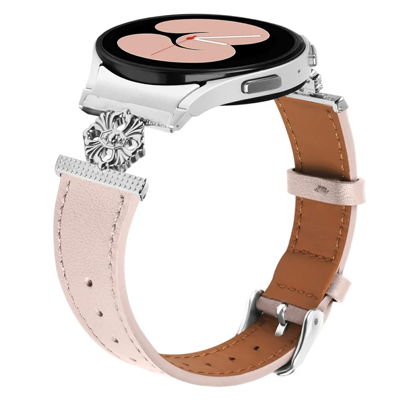 Absolut Gut Samsung Galaxy Watch 7 40mm / Samsung Galaxy Watch 7 44mm Echtes Leder Und Metall Universell Armband