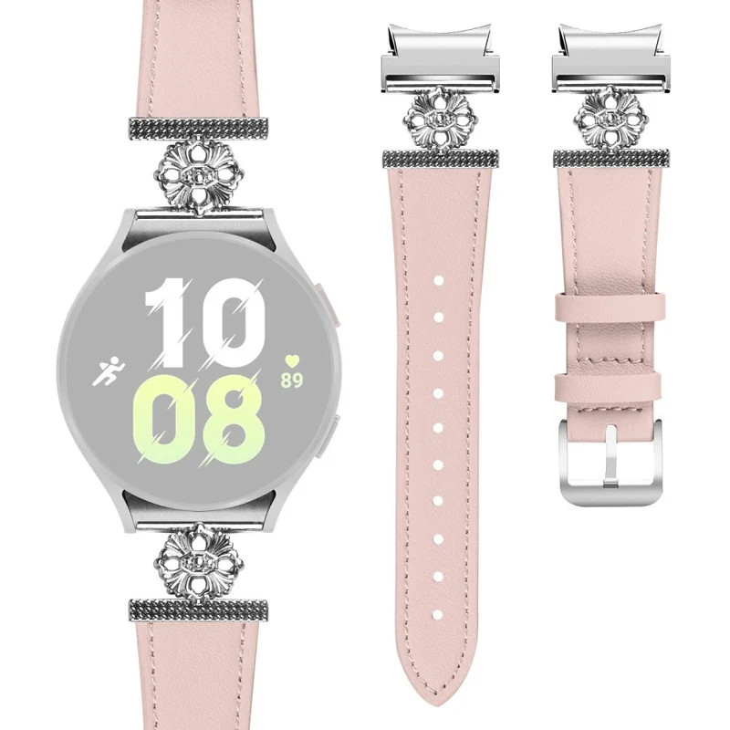 Absolut Elegant Samsung Smartwatch Echtes Leder Und Metall Universell Armband