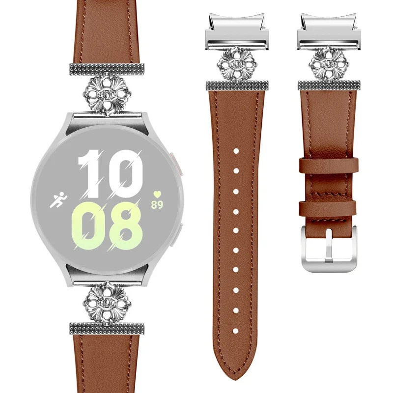 Absolut Elegant Samsung Smartwatch Echtes Leder Und Metall Universell Armband