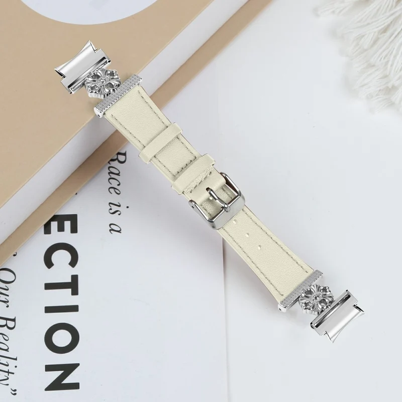 Bemerkenswert Langlebig Samsung Galaxy Watch 7 40mm / Samsung Galaxy Watch 7 44mm Echtes Leder Und Metall Universell Armband
