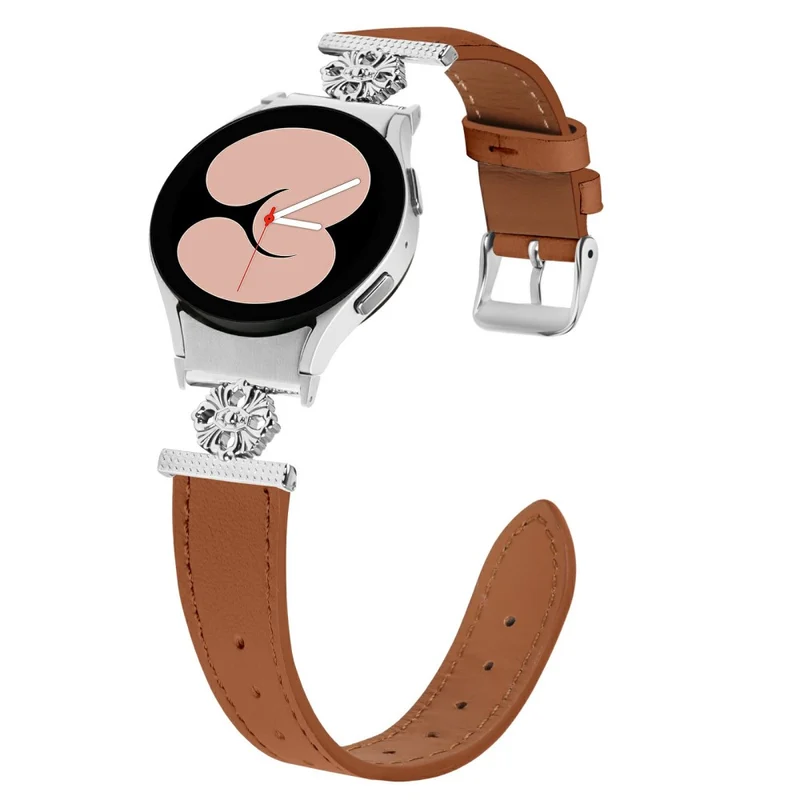 Bemerkenswert Langlebig Samsung Galaxy Watch 7 40mm / Samsung Galaxy Watch 7 44mm Echtes Leder Und Metall Universell Armband