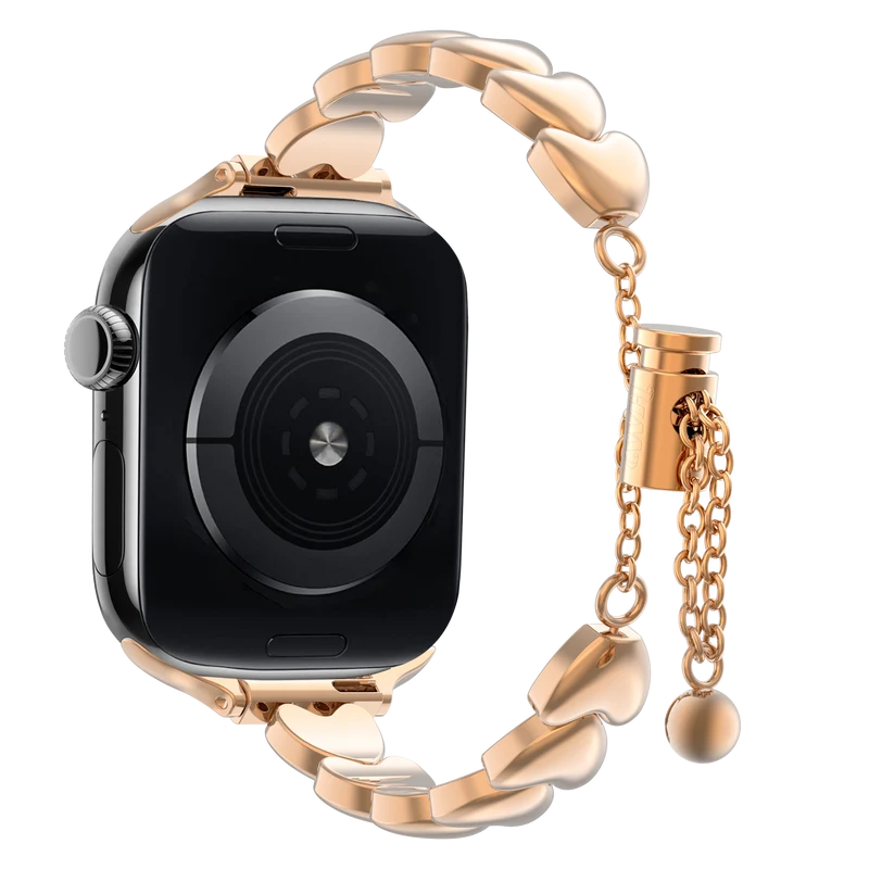 xoxo Wildhearts Apple Watch Stahlarmband 'Hearts' (Roségold)