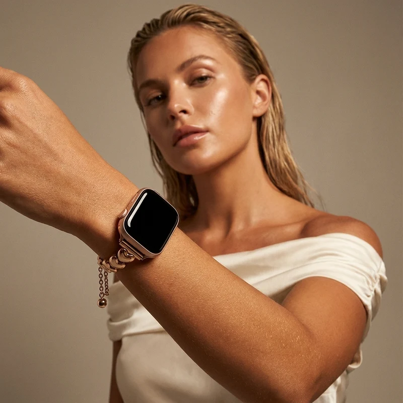 xoxo Wildhearts Apple Watch Stahlarmband 'Hearts' (Roségold)