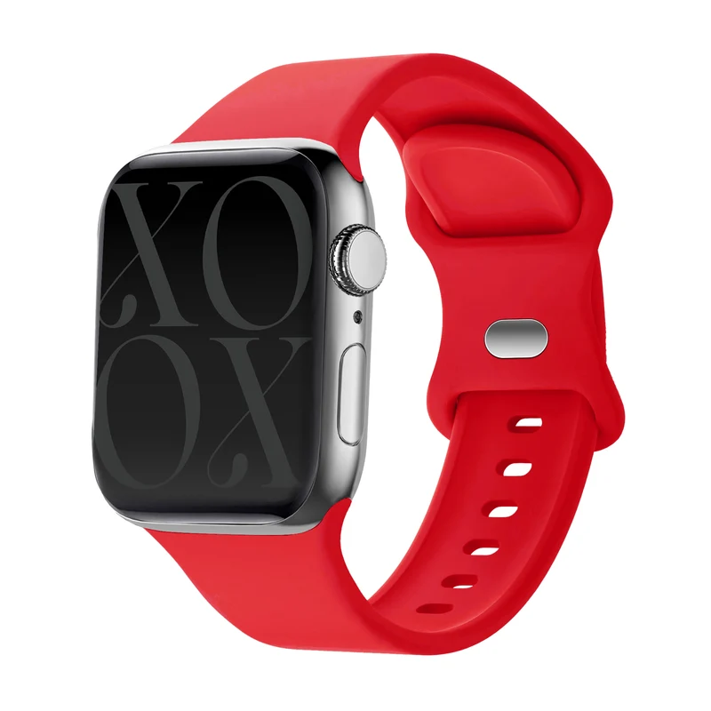 xoxo Wildhearts Apple Watch Silikonarmband (Rot)