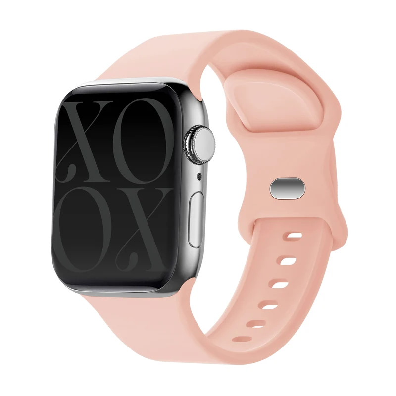 xoxo Wildhearts Apple Watch Silikonarmband (Hellrosa)