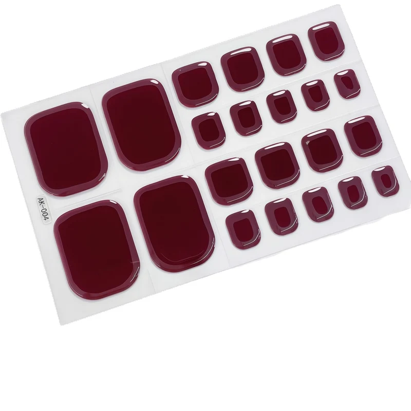 UV-freie glänzende Press-On Nagel-Wraps