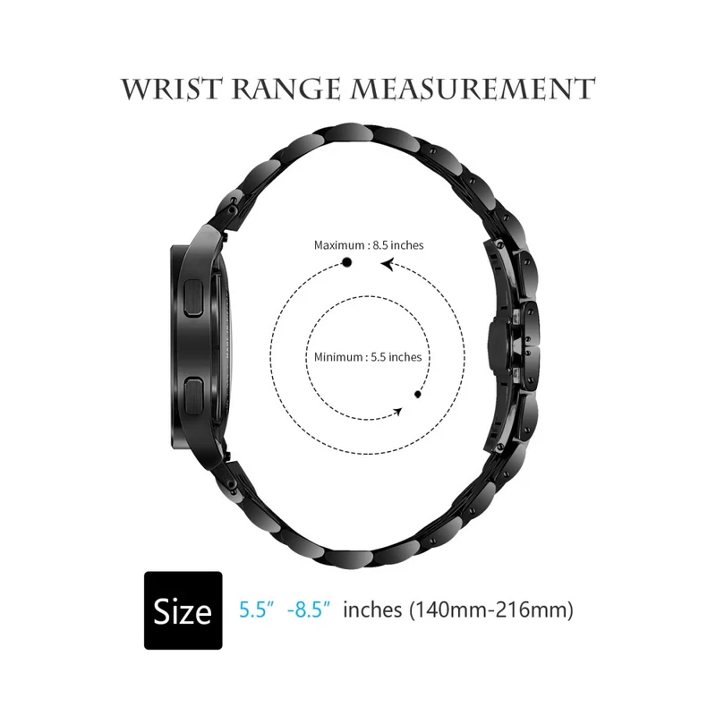 Mega Gut Samsung Galaxy Watch 7 40mm / Samsung Galaxy Watch 7 44mm Metall Universell Armband
