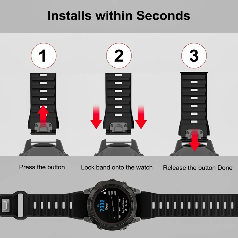 Richtig Gemütlich Garmin Smartwatch Silikon Universell Armband