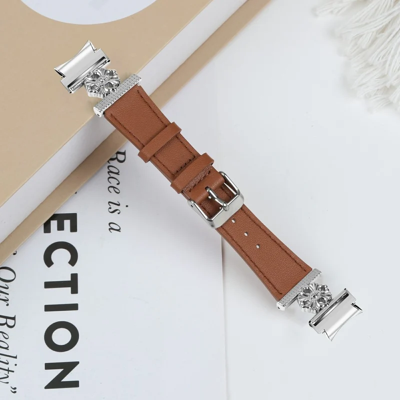 Reizend Samsung Smartwatch Echtes Leder Und Metall Universell Armband