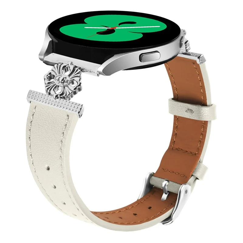 Super Stark Samsung Galaxy Watch 4 Classic (42mm) / Samsung Galaxy Watch 4 Classic (46mm) Echtes Leder Und Metall Universell Armband