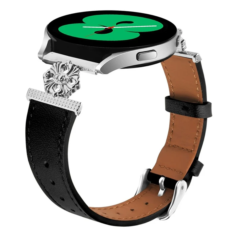 Modisch Samsung Galaxy Watch 4 (40mm) / Samsung Galaxy Watch 4 (44mm) Echtes Leder Und Metall Universell Armband