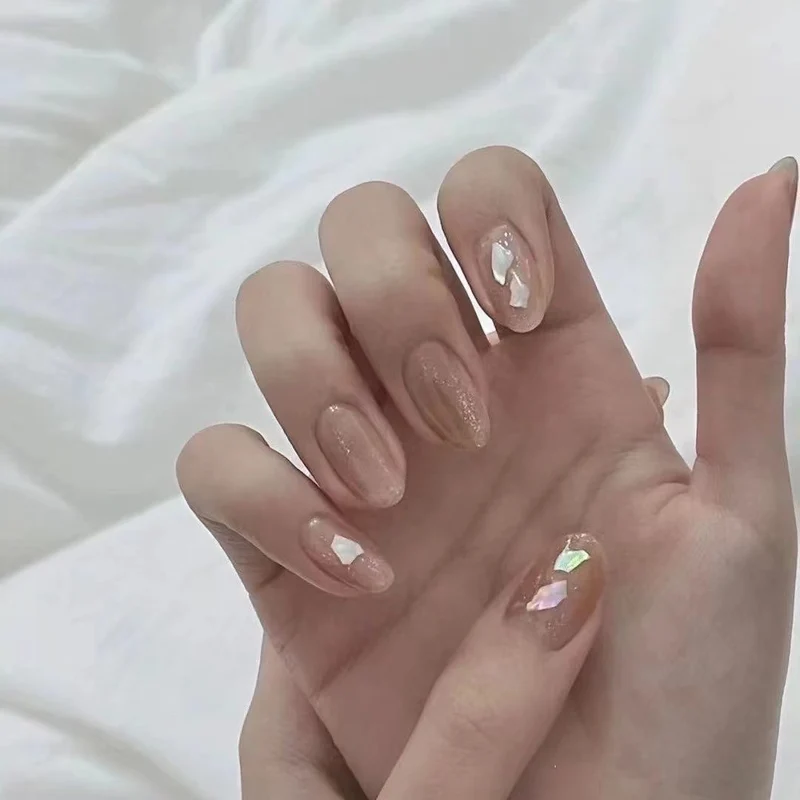 Elegante French Tip Press-On Nägel