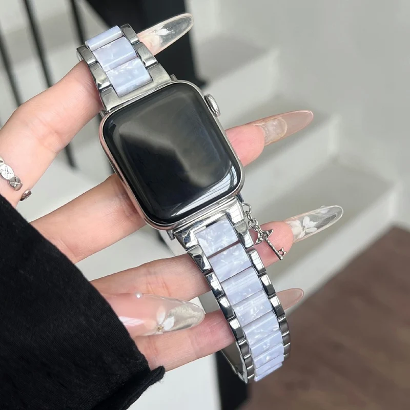Bemerkenswert Robust Apple Smartwatch Metall Und Stein Universell Armband