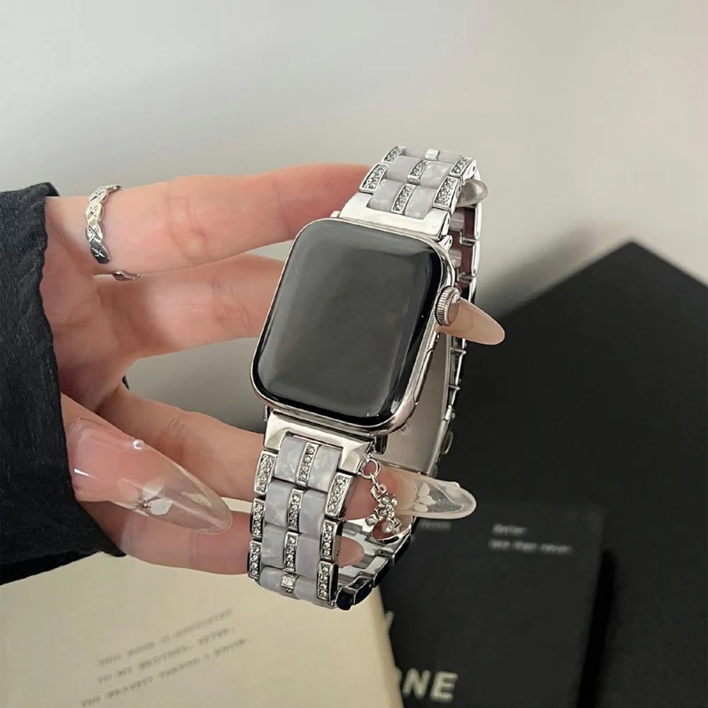 Bemerkenswert Robust Apple Smartwatch Metall Und Stein Universell Armband