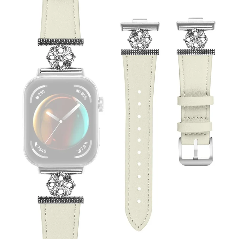 Bemerkenswert Prächtig Huawei Watch Fit 3 Echtes Leder Und Metall Armband