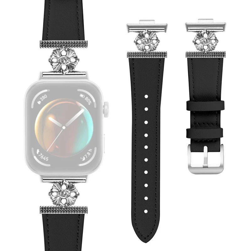 Bemerkenswert Prächtig Huawei Watch Fit 3 Echtes Leder Und Metall Armband