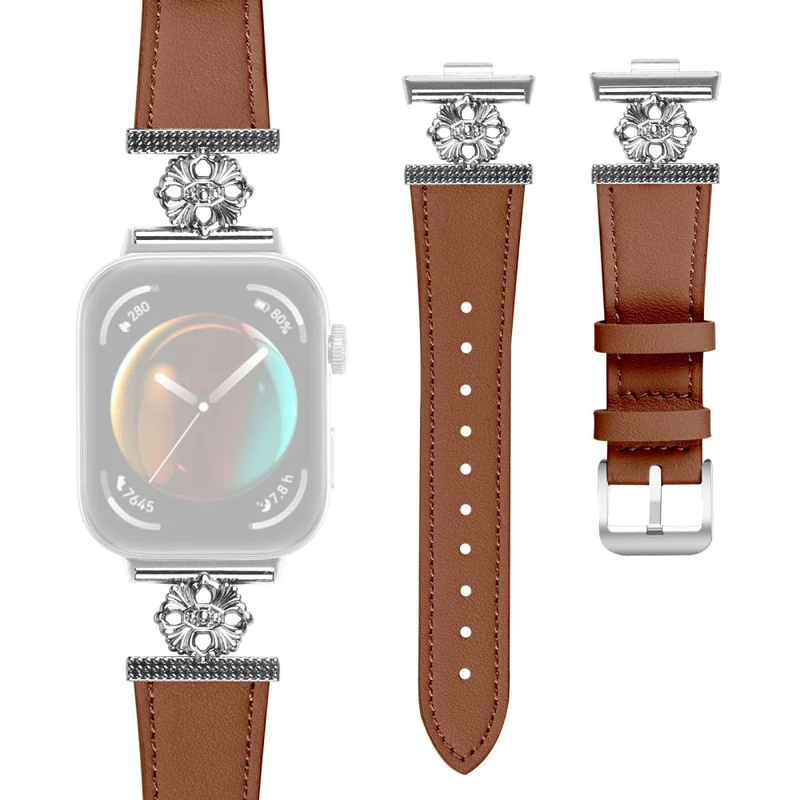 Bemerkenswert Prächtig Huawei Watch Fit 3 Echtes Leder Und Metall Armband