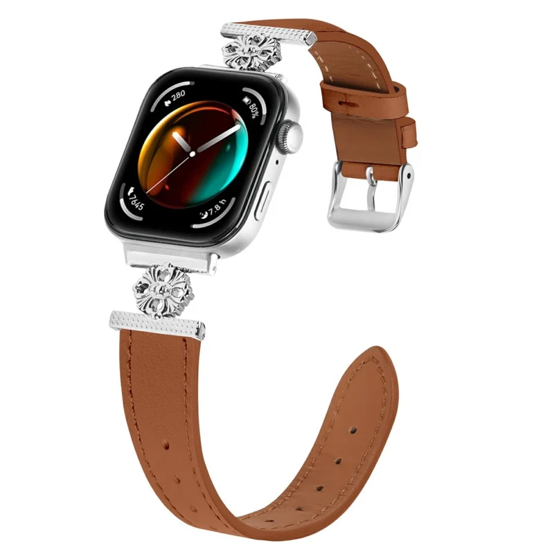Bemerkenswert Prächtig Huawei Watch Fit 3 Echtes Leder Und Metall Armband