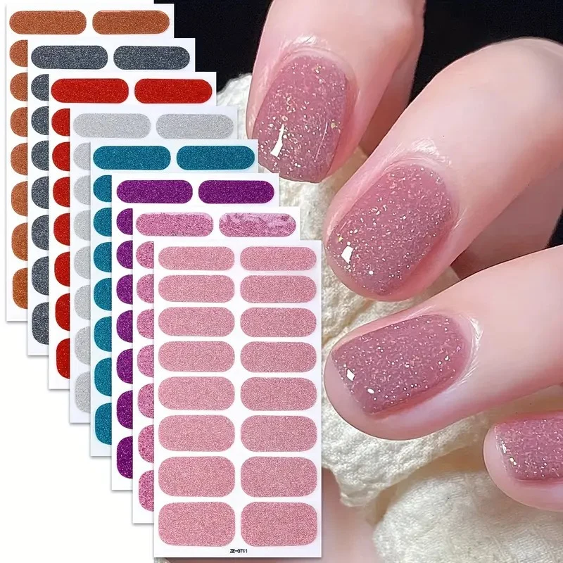 Funkelnde Ombre Nagelkunst Wraps