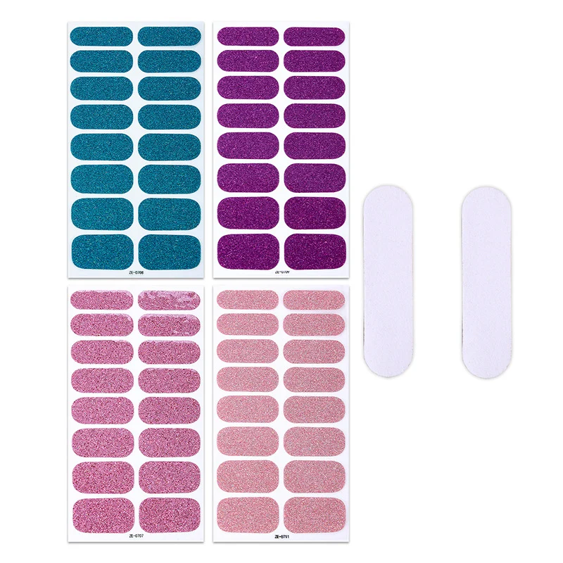Funkelnde Ombre Nagelkunst Wraps