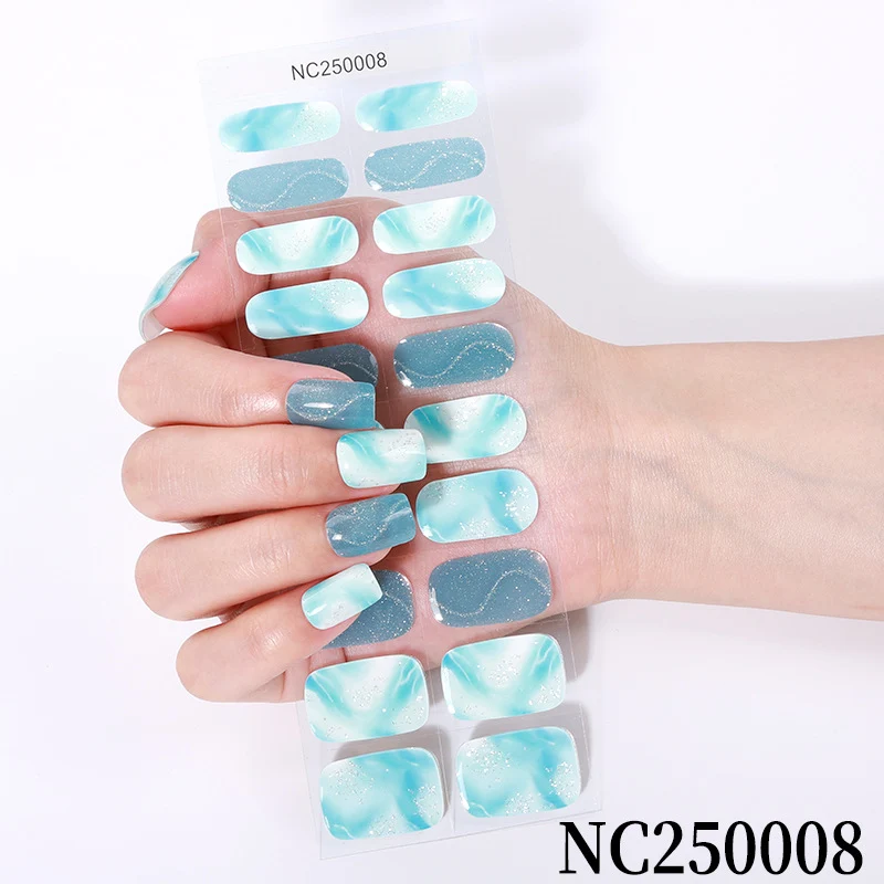 Glitzer-Gel-Nagel-Wraps