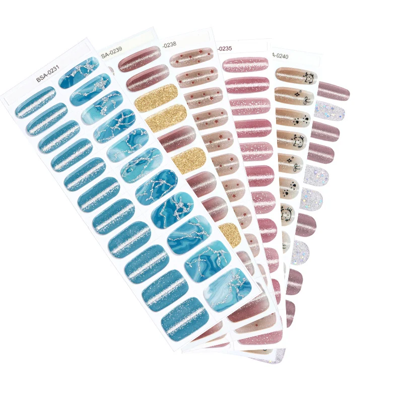 Funkelnde Glitzer-Nagelwraps