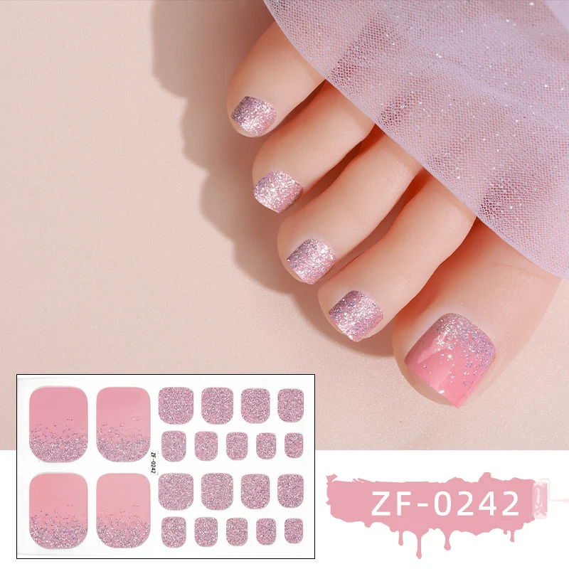 Glänzende Gel-Zehennagel-Wraps