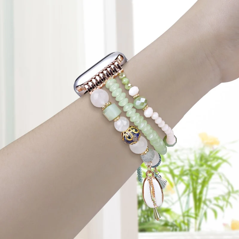 Sehr Stilvoll Apple Smartwatch Metall Und Stein Universell Armband