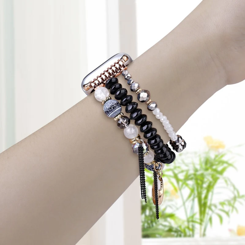 Sehr Stilvoll Apple Smartwatch Metall Und Stein Universell Armband