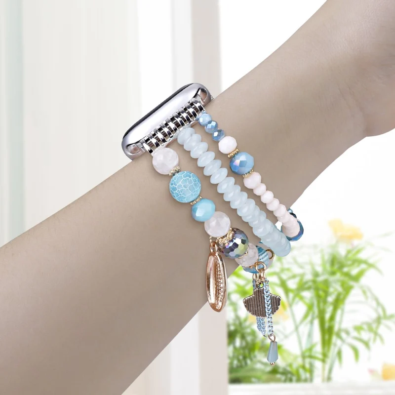 Sehr Stilvoll Apple Smartwatch Metall Und Stein Universell Armband