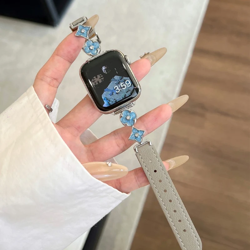 Absolut Zuverlässig Apple Smartwatch Metall Und Kunstleder Universell Armband