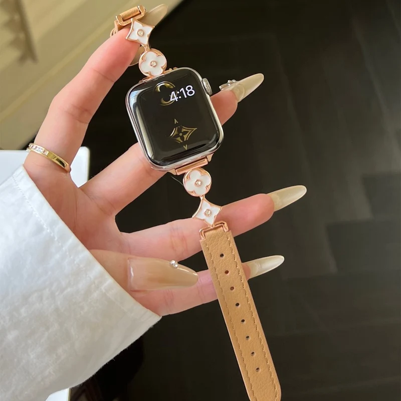 Unglaublich Gut Apple Smartwatch Metall Und Kunstleder Universell Armband