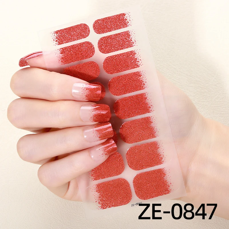 Schimmernde Glitzer Nagelstreifen