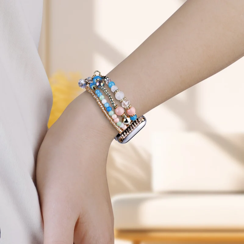 Mega Angenehm Apple Smartwatch Metall Und Stein Universell Armband