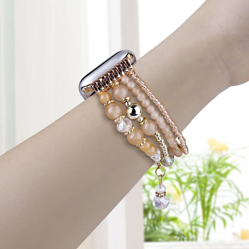 Mega Angenehm Apple Smartwatch Metall Und Stein Universell Armband