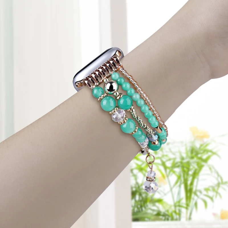 Mega Angenehm Apple Smartwatch Metall Und Stein Universell Armband