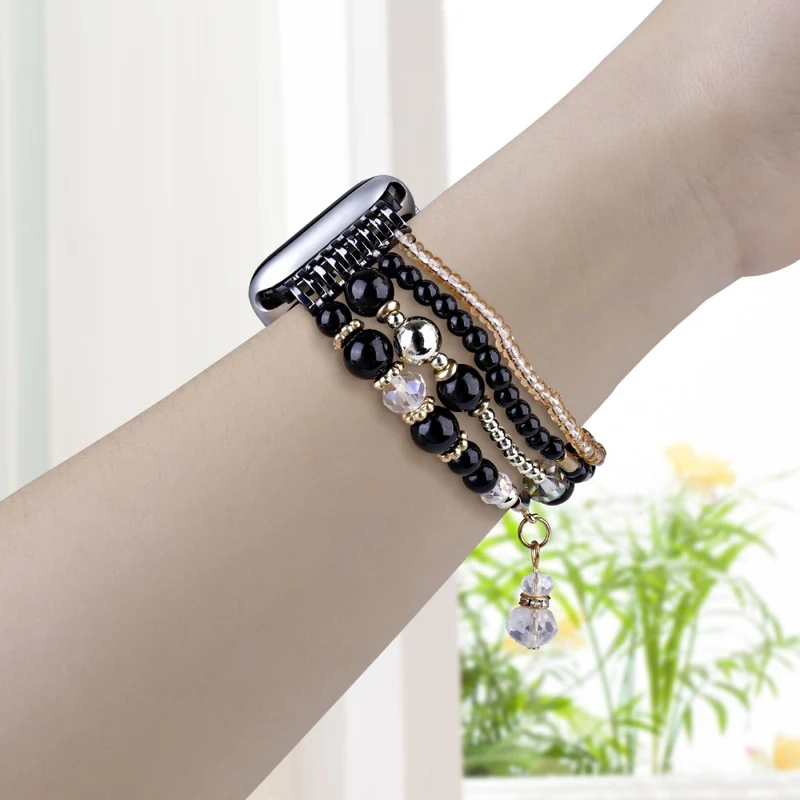 Mega Angenehm Apple Smartwatch Metall Und Stein Universell Armband