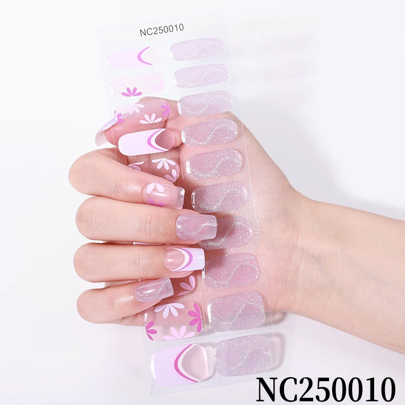 Glitter-Finish Nagel-Wickel